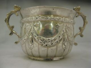 Antique English Sterling Silver Caudle Cup Charles Stuart Harris,  London,  1889
