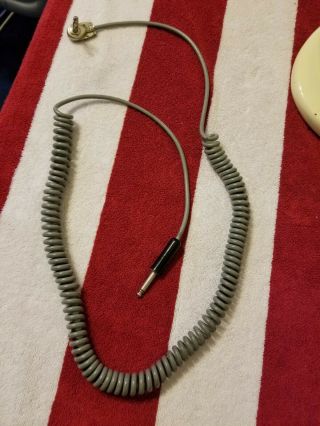 Vintage 6 Foot Gray Coiled Guitar Cable With Switchcraft Jacks