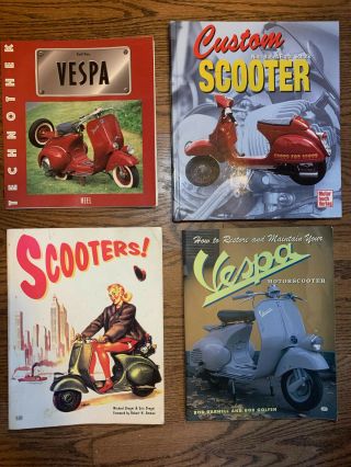 Vintage Vespa Books & Manuals (4) Lambretta Gs Vl Vn Adertisement