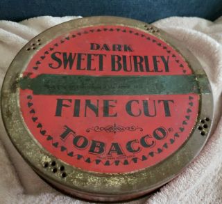 Vintage Dark Sweet Burley Tobacco Tin Spaulding Merrick 1 Lb Chicago