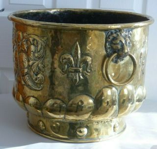 Antique Large Antique Late 19th / Early 20th Century Brass Jardinière / Planter 2