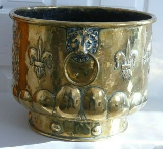 Antique Large Antique Late 19th / Early 20th Century Brass Jardinière / Planter 3