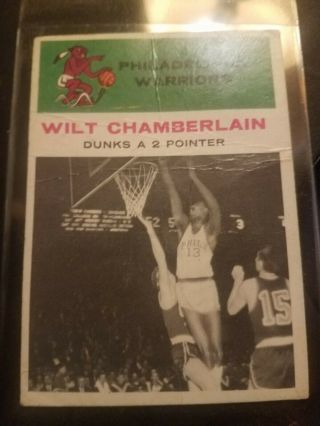 1961 Fleer Warriors Wilt Chamberlain Rc Rookie Card 47