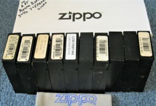 10 ZIPPO PLASTIC Display Boxes 7 WITH GUARANTEE PAPER Great 2