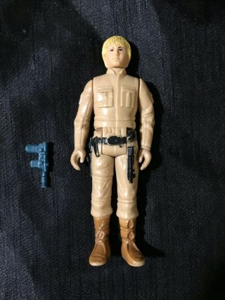 Vintage 1980 Kenner Star Wars Luke Skywalker Bespin Fatigues Figure With Gun