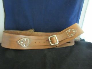 Vintage Western Cowboy Gunslinger Holster Belt Left Hand Draw Heavy Leather