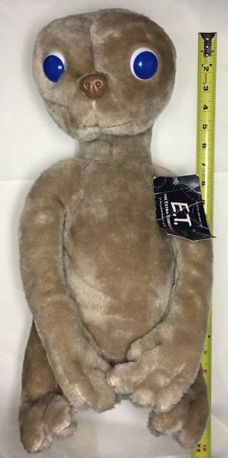Large 17 " Et Stuffed Animal Plush Doll Vintage 1982 W/tags