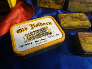 Tobacco Tins & Other Various,  Log Cabin X8 Plus Old Holborn X1