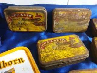 TOBACCO TINS & OTHER VARIOUS,  LOG CABIN X8 PLUS OLD HOLBORN X1 2