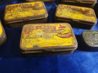TOBACCO TINS & OTHER VARIOUS,  LOG CABIN X8 PLUS OLD HOLBORN X1 3