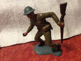 Vintage Louis Marx 1963,  Wwii Canadian Soldier,  5 1/2 Inch Hard Plastic