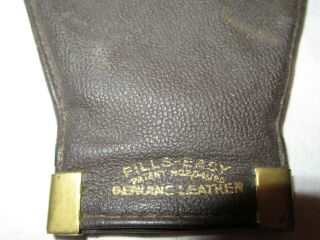 Vintage Fills - Easy Leather Tobacco Pouch Purse Zipper Closure