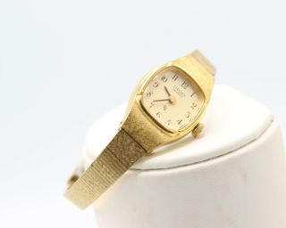 Vintage 1980s Citizen Quartz Gold Tone Watch,  Battery
