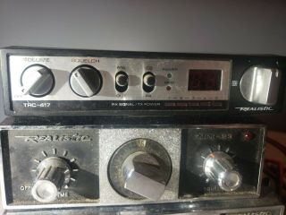 3 Vintage Cb Radio Realistic mini 23 trc 68 & trc 417 digital TRC 452 2