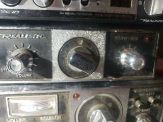 3 Vintage Cb Radio Realistic mini 23 trc 68 & trc 417 digital TRC 452 3