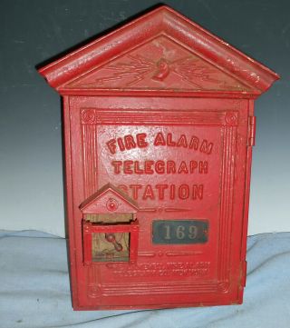 Antique Gamewell Fire Alarm Telegraph Station Box 1896