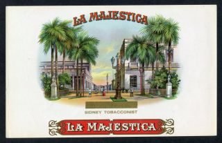 Old La Majestica Cigar Label - Image