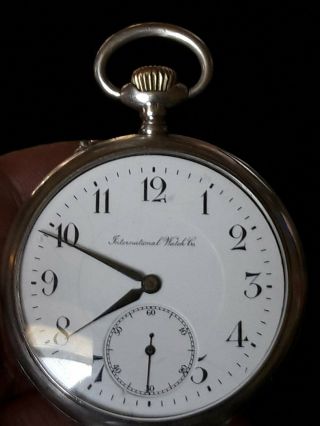 Antique Pocket Watch Iwc Schaffhausen,  Fine Silver 0.  900,  15 Jewels,  Swiss Made