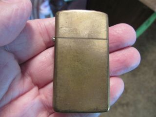 Zippo Lighter / Solid Brass / 1932 - 1989 / Bradford,  Pa.