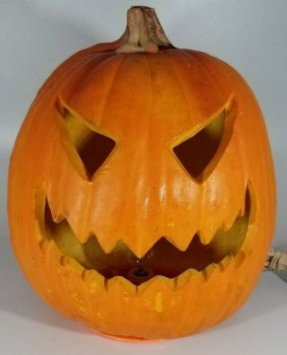 Vintage Pumpkin Head Lighted Halloween Decor Jack O Lantern 10 Inches