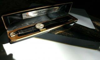 Vintage Jules Jurgensen 14K (17 jewels) White Gold,  20 Diamond Mens Watch 3