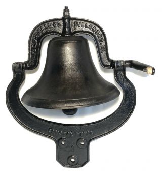 Authentic Antique C.  S.  Co Hillsboro Cast Iron 1 Church School Farm Dinner Bell