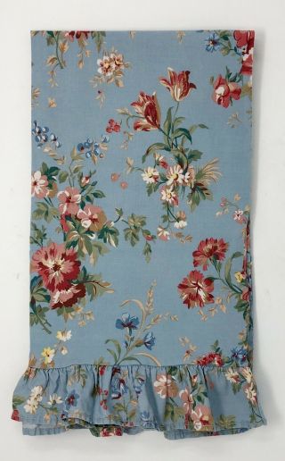 Ralph Lauren Vintage Cottage YVETTE Ruffled Blue Floral Standard Pillowcase 2
