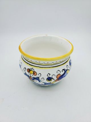 Vintage Hand Painted Made In Italy Ceramic Jar 3  T