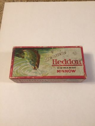 Vintage Lure Heddon Dowagiac Basser Lure Box Only - Downward Leaping Bass