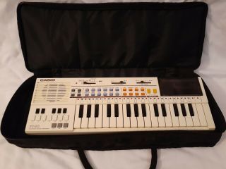Vintage Casio Pt - 80 Keyboard,  Bag,  Rom Ro - 275 Superstars & Pt80
