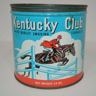 Vintage Kentucky Club Pipe Tobacco Round Tin