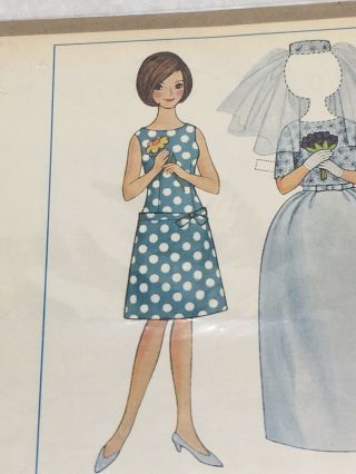 1964 VINTAGE BETSY MCCALL AND THE WEDDING GOWN PAPER DOLLS UNCUT 2