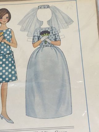 1964 VINTAGE BETSY MCCALL AND THE WEDDING GOWN PAPER DOLLS UNCUT 3