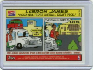 2003 - 04 Topps Bazooka 15 Lebron James " Comic " Rookie Card Rc,  Cavaliers,  082320