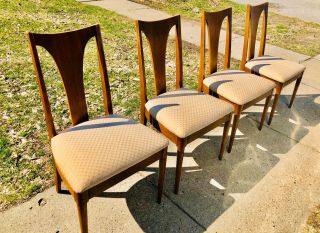 Vintage Mid Century Modern Broyhill Brasilia Dining Chairs Walnut Set Of 4
