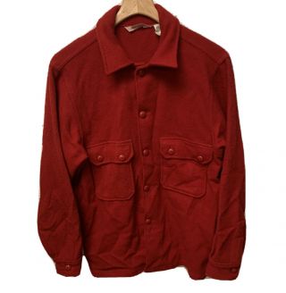 Vtg Bsa Boy Scouts Of America Mens Sz 44 Official Shirt Jacket Red Wool Blend