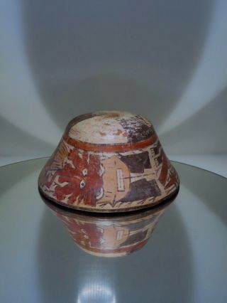 Pre Columbian Ceramic Nazca Blood Bowl Trophy Head Flying God Deity Wtl Report