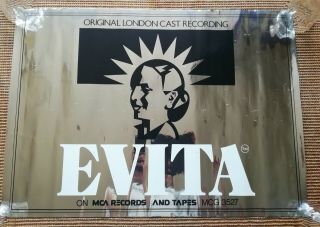 Vintage Evita The Musical Mca Records Poster