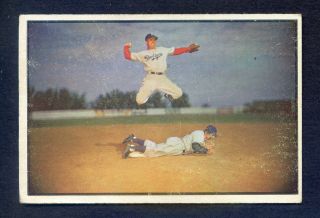 1953 Bowman Color Baseball Pee Wee Reese 33 Brooklyn Dodgers