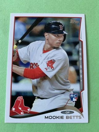 Mookie Betts Rc 2014 Topps Update Series Us - 26 Red Sox Mvp 4x All - Star,  Dodgers