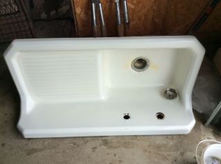 Vintage Cast Iron Farmhouse Sink In