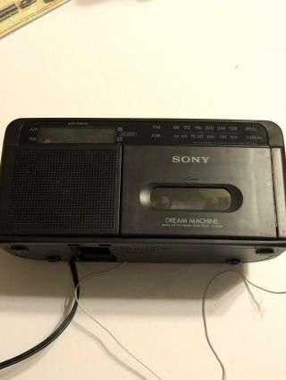 Sony Dream Machine Icf C610 Am Fm Radio Cassette Tape Player Alarm Clock