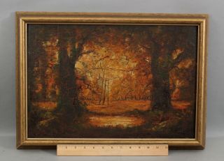 19thc Antique Attributed Harvey Joiner American Tonalist Landscape Oil Painting