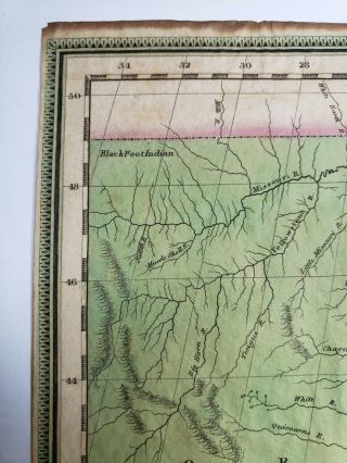 Rare 1829 Jackson Wreath Map Insert United States of North America John Melish 3