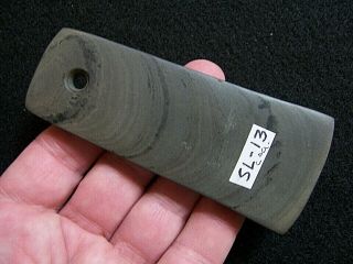 OUTSTANDING AUTHENTIC BANDED SLATE PENDANT FROM LAKE CO. ,  OHIO WITH C.  O.  A. 3
