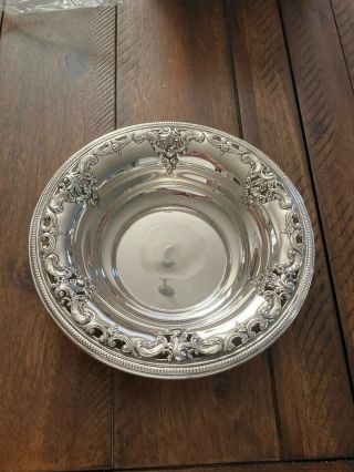 11 " Big Heavy Quality Wallace Grande Baroque Sterling Silver Fruit Bowl