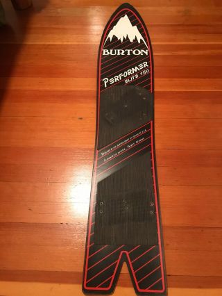 Vintage Burton Performer Elite 150 Split Swallow Tail Snowboard - 1986