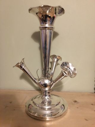 Antique Solid Silver Epergne / Centrepiece Vase.  Birmingham 1917