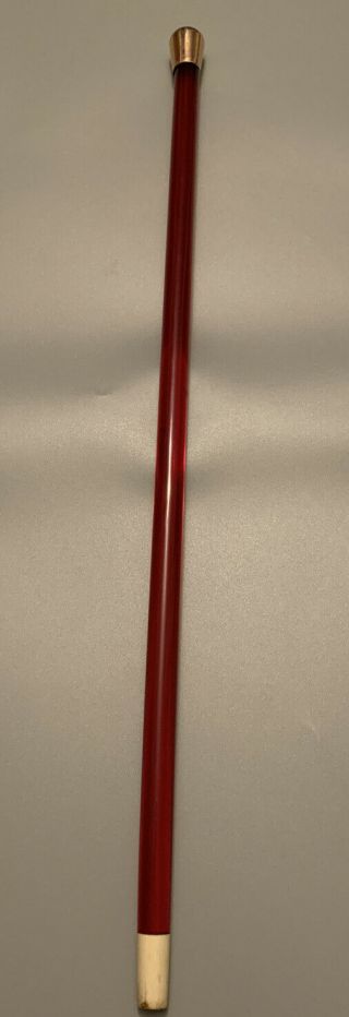 Art Deco Walking Stick Bakelite Cherry Amber Red.  Single Piece Very Rare