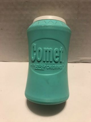 Vintage Comet Cleanser Green Container 6 Ounces Plastic Shake Bottle